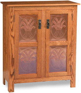 Amish Mission Pie Safe with Copper