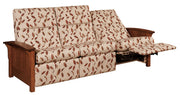 Amish Skyline Panel Sofa Recliner