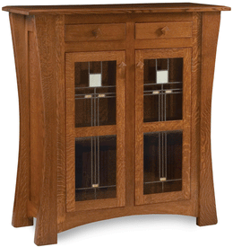 Amish Arts & Crafts Pie Safe with Glass