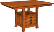 Amish Arts & Crafts Cabinet Pub Table