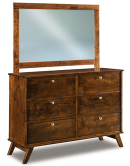 American Made Liberty 6 Drawer Dresser w/ Beveled Mirror