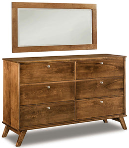 American Made Liberty 6-Drawer Dresser w/ Wall Mount Mirror