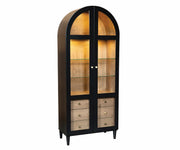 Amish Bentley Display Case with Drawers