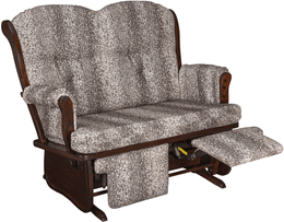 Amish Swan Back Loveseat Glider