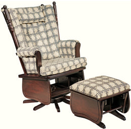 Amish 4 Poster High Back Swivel Glider
