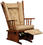 Amish 4 Poster High Back Glider with Foot Rest