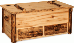 Amish Rustic Hope Chest with Drawers
