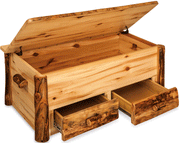 Amish Rustic Hope Chest with Drawers