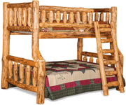 Amish Rustic Spindle Twin/Full Bunk Bed