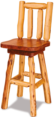 Amish Rustic Swivel Barstool