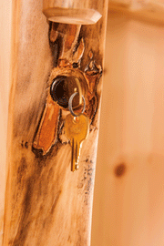 Amish Rustic Slab Gun Cabinet