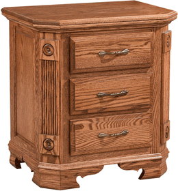 American-Made Southern Deluxe 3-Drawer Nightstand