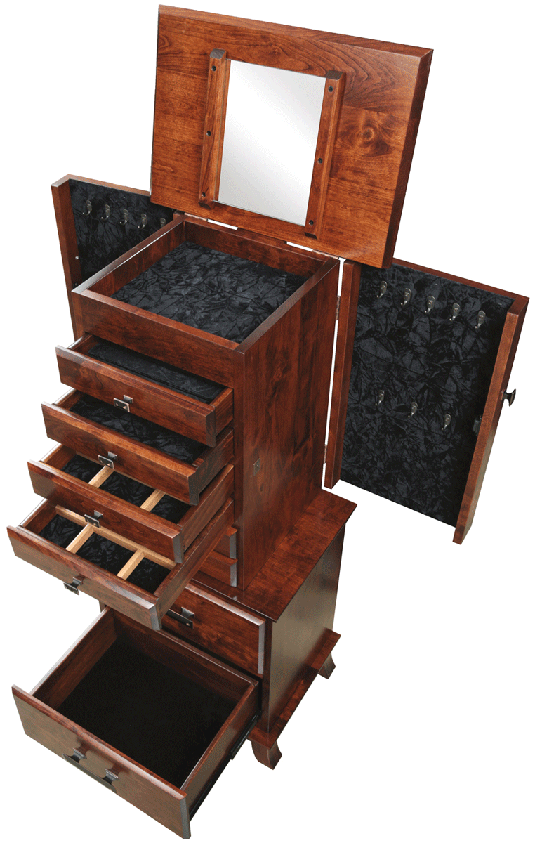 Amish Outlet Store Split Shaker Jewelry Armoire - Thumbnail 2