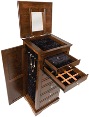 Amish Deluxe Beaded Jewelry Armoire