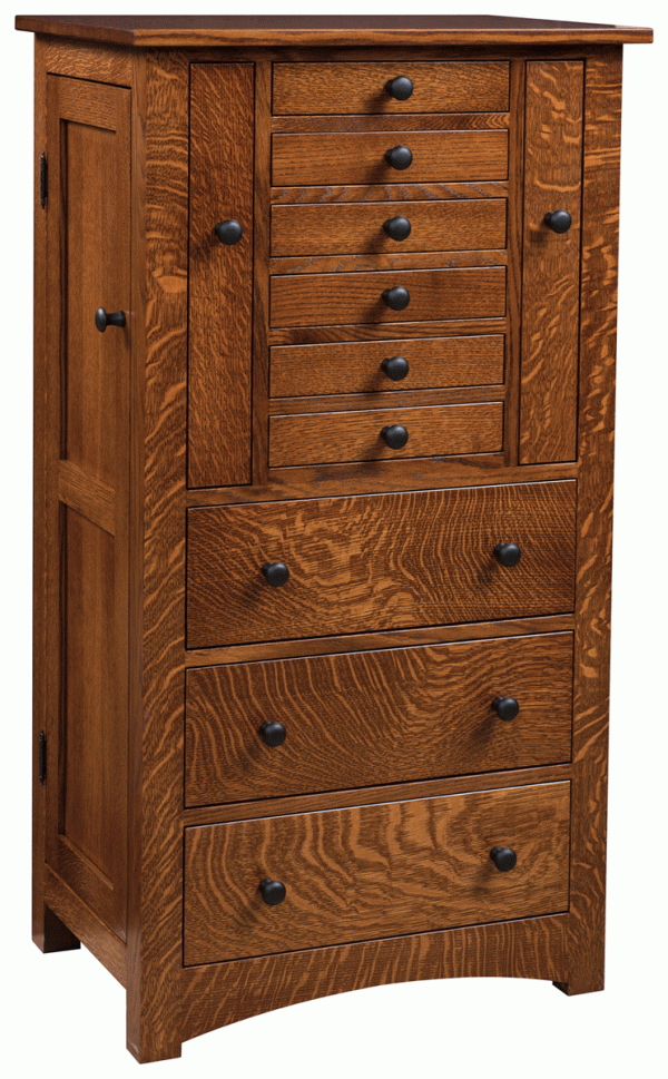 Amish Outlet Store Mission Jewelry Armoire - Thumbnail 2