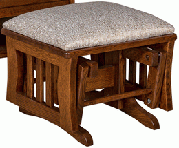 Amish Sebana Slat Gliding Ottoman