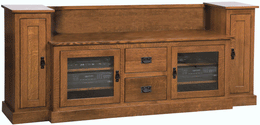 Amish Mission TV Stand with Towers