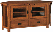 Amish Royal Mission Large Corner TV Stand