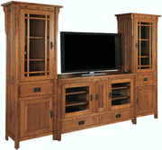 Amish Royal Mission TV Stand with Towers