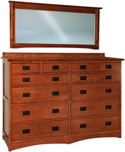 Amish Jacobson Dresser with Mirror