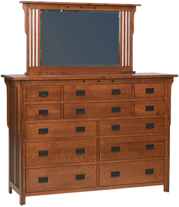 Amish Royal Mission Dresser with Mirror