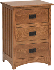 Amish Schwartz Mission 3-Drawer Nightstand