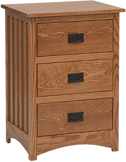 Amish Schwartz Mission 3-Drawer Nightstand
