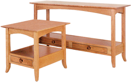 Amish Shaker Hill Open Sofa Table