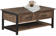 Amish Structura Rustic Coffee Table in Brown Maple
