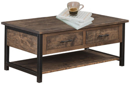 Amish Structura Rustic Coffee Table in Brown Maple