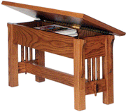 Amish Landmark Mission Storage Bench