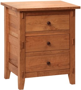 Amish Bungalow 3-Drawer Nightstand