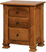Amish Charleston 3-Drawer Nightstand