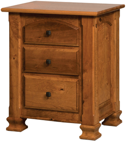 Amish Charleston 3-Drawer Nightstand