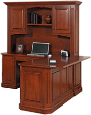 Amish Ellington Corner Desk with Hutch Top