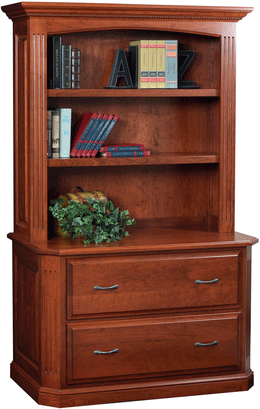 Amish Ellington Lateral File and Bookshelf