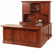 Amish Ellington U-Shaped Desk and Hutch Top