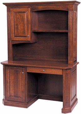Amish Ellington Work Station with Hutch Top