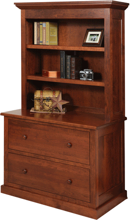 Amish St. Louis Lateral File Cabinet and Bookcase