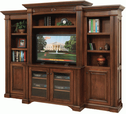 Amish Tremont Entertainment Center with Bookcases