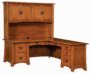 Amish Modesto Corner Desk with Hutch