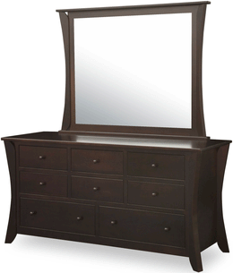 Amish Caledonia 8 Drawer Dresser with Mirror