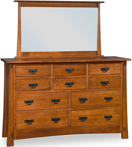 Amish Modesto Dresser with Mirror
