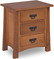 Amish Modesto 3 Drawer Nightstand