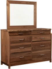 Amish Westmere Live Edge Dresser with Mirror
