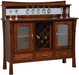 Amish Quinton Buffet with Wine Rack
