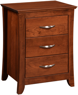 Amish Grand 3 Drawer Nightstand