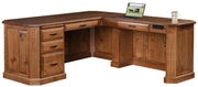 Amish Fifth Avenue L-Desk with Adjustable Return