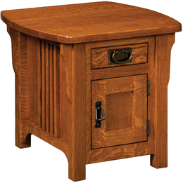 Amish Craftsman Cabinet End Table