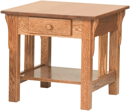 Amish Slat Mission End Table